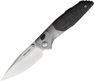 Real Steel Hoeft Button Lock Folding Knife S35VN Carbon Fiber