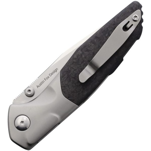 Real Steel Hoeft Button Lock Folding Knife S35VN Carbon Fiber