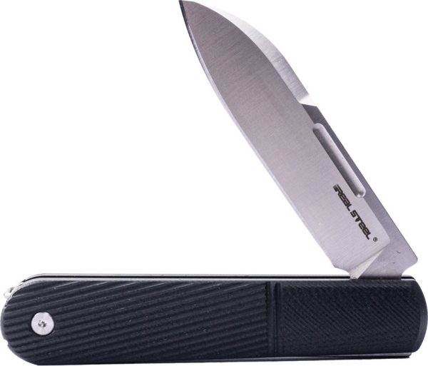 Real Steel Barlow RB5 Slip Joint Folding Knife N690 Black G10