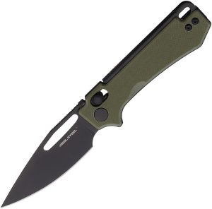 RS8051GB.jpg Real Steel Vis Crossbar Lock Green G10 Folding Knife 12C27