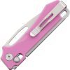 Real Steel Vis Crossbar Lock Pink G10 Folding Knife 12C27