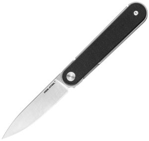 Real Steel Iris Linerlock Black Flipper Folding Knife