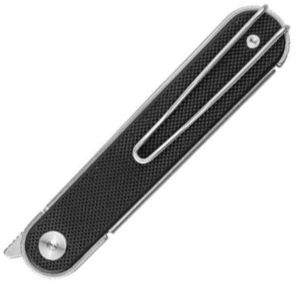 Real Steel Iris Linerlock Black Flipper Folding Knife