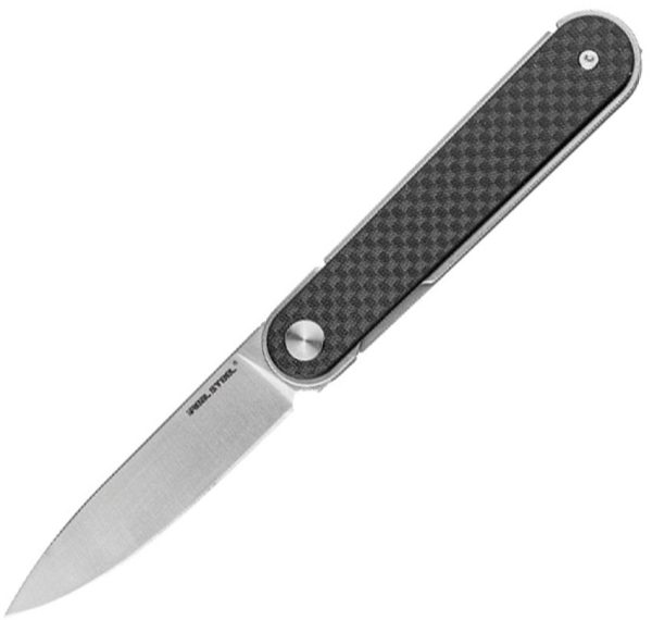 Real Steel Iris Linerlock CF Flipper Carbon Fiber
