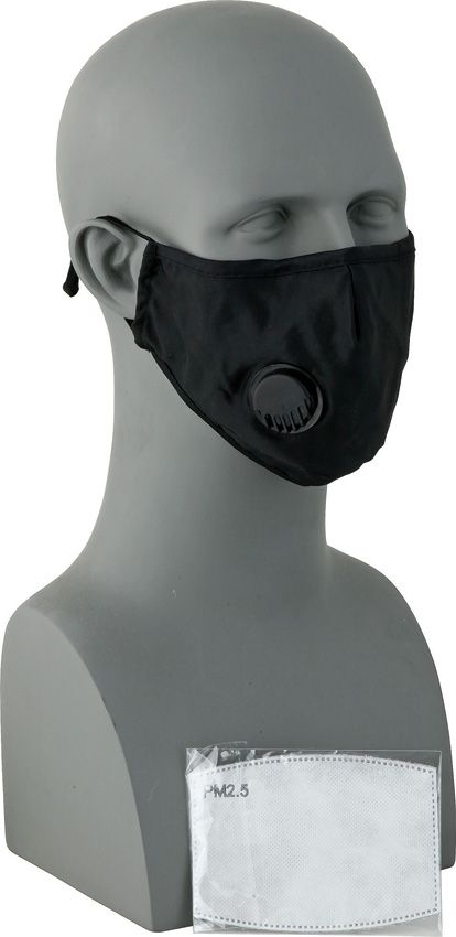 Real Steel Cloth Mask with PM 2.5 Filter - Black