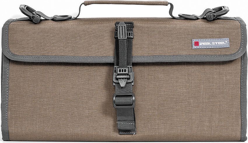 Real Steel Pilgrim 22 Knife Bag Coyote Tan with Fleece Lining
