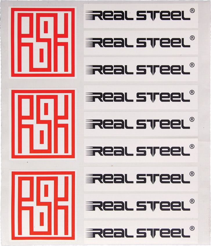 Real Steel Sticker Sheet 12-Pack