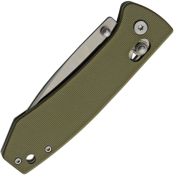 Rite Edge Rolling Lock Green G10 Folding Knife
