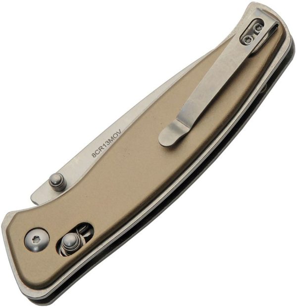 Rite Edge Rolling Lock Khaki Aluminum Folding Knife