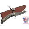 Rite Edge USA Damascus Guthook - Deer Stag Turquoise