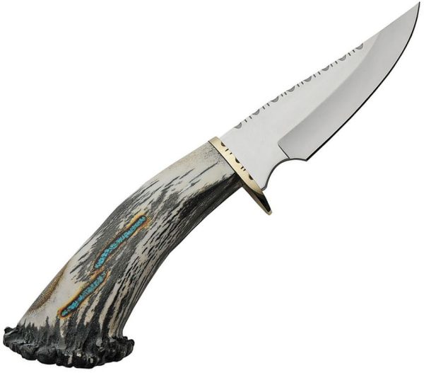 Rite Edge USA Skinner 5 inch - Elk Stag Mirror Polish