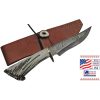 Rite Edge USA Skinner Fixed Blade Damascus Steel Elk Stag 6.5"