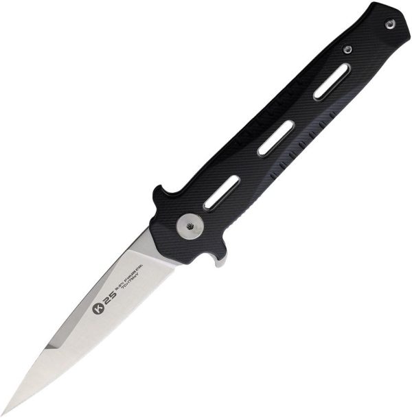 K25 Tactical Linerlock Black G10 - Extended Tang