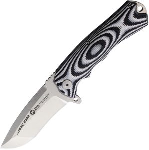 K25 Jacob Tactical Linerlock Black/White G10