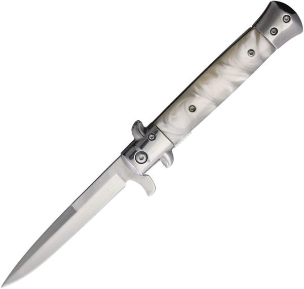 Ruko Shark Linerlock Assisted Opening - White Swirl