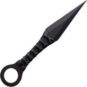 Revenant Corps Kunai Fixed Blade Black G10 Dagger 3.75"