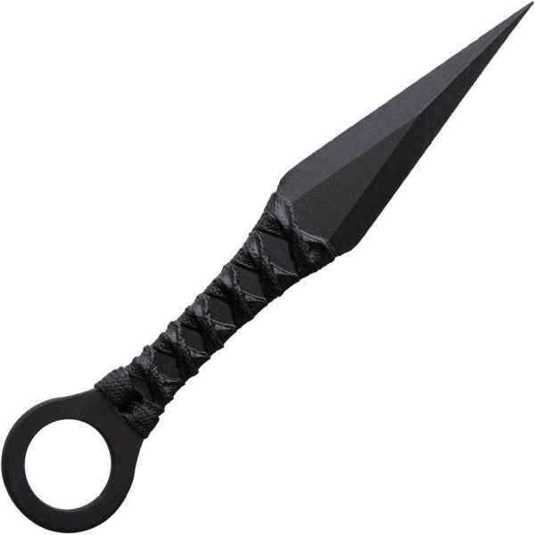 Revenant Corps Kunai Fixed Blade Black G10 Dagger 3.75"