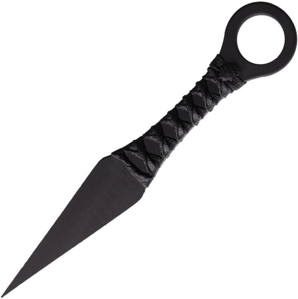 Revenant Corps Kunai Fixed Blade Black G10 Dagger 3.75"