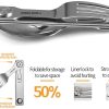 ROXON 2-in-1 Camping Utensil Set - Spoon Fork Magnetic