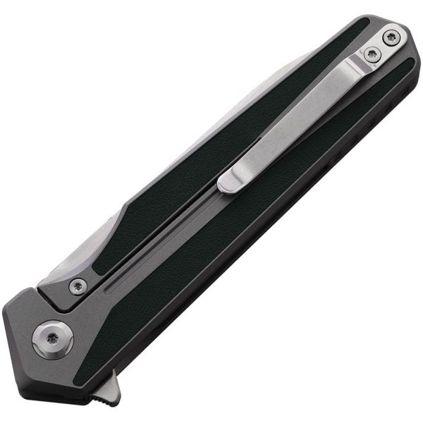 ROXON 8 inch Folding Knife - Titanium D2 Green Leather