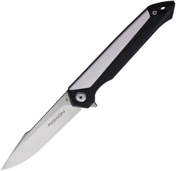 ROXON 8 inch Folding Knife - D2 G10 White Leather