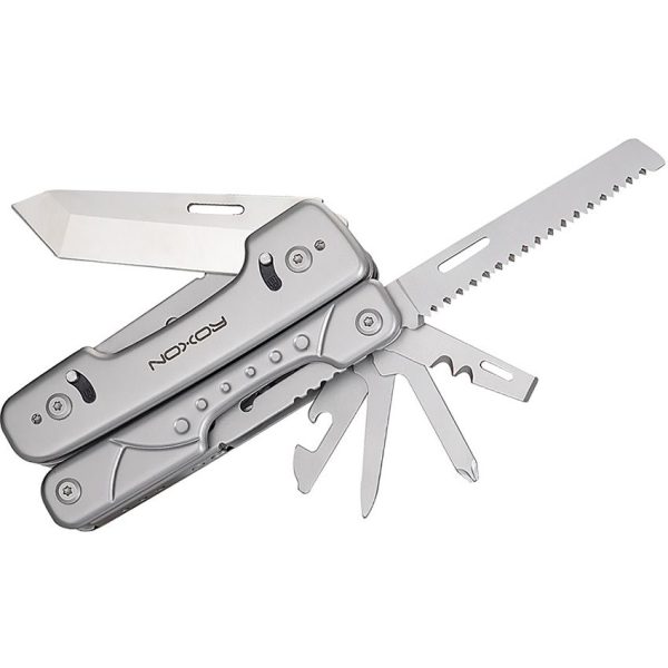 ROXON Phantom 14-in-1 Multi Tool Silver Aluminum Folding EDC