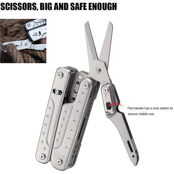 ROXON Phantom 14-in-1 Multi Tool Silver Aluminum Folding EDC