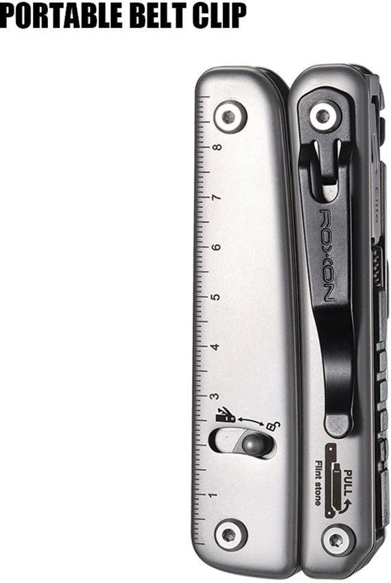 ROXON Flash Elite 14-in-1 Multi Tool D2 Steel Stainless Black