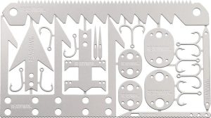 Readyman Wilderness Survival Card - Stainless Pocket Tool
