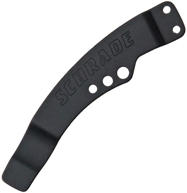Schrade Pocket Clip Black Stainless Steel 2.75in