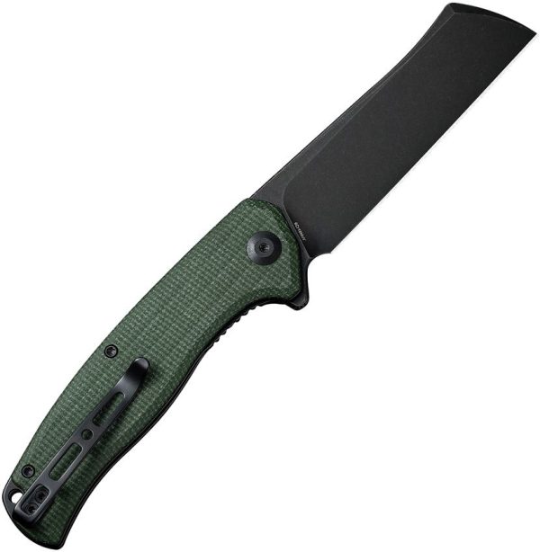 SENCUT Traxler Linerlock - Green Micarta Sheepsfoot
