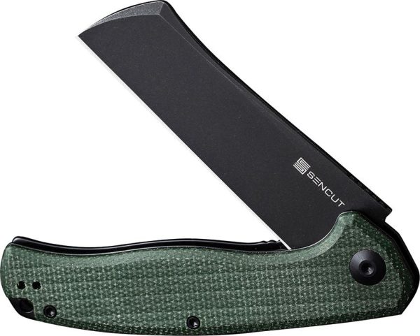 SENCUT Traxler Linerlock - Green Micarta Sheepsfoot