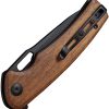 Sencut Vesperon Linerlock Folding Knife - Wood Handle