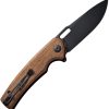 Sencut Vesperon Linerlock Folding Knife - Wood Handle