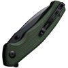 SENCUT Slashkin Linerlock Folding Knife D2 Steel Green Micarta