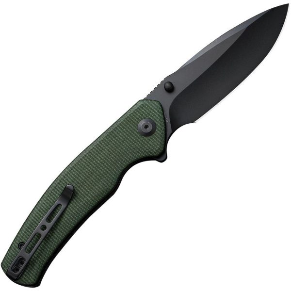 SENCUT Slashkin Linerlock Folding Knife D2 Steel Green Micarta