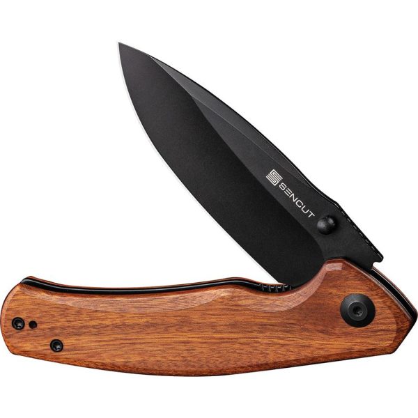 Sencut Slashkin Linerlock Folding Knife - Wood Handle