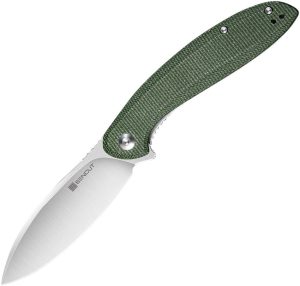 S210033.jpg Sencut San Angelo Linerlock Folding Knife - Green Micarta