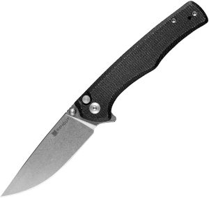 Sencut Crowley Button Lock Folding Knife - Black Micarta