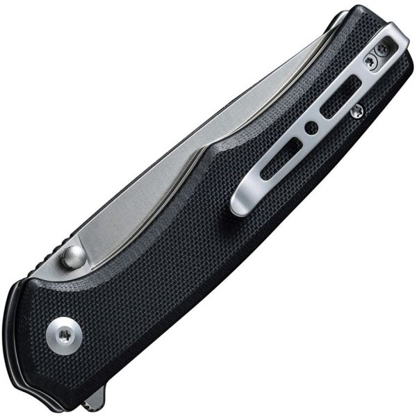 Sencut Crowley Button Lock Folding Knife - Black G10