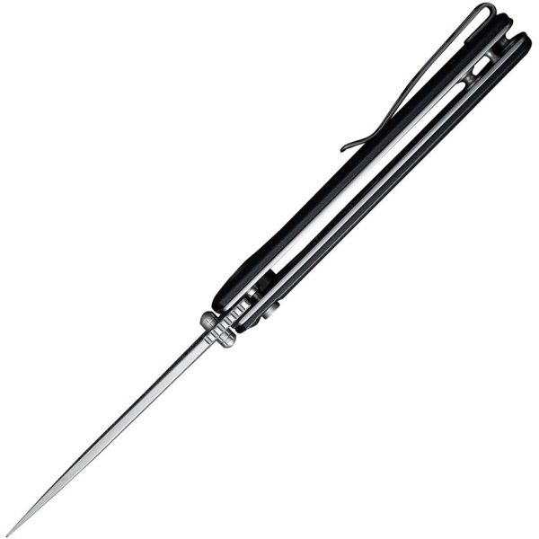 Sencut Crowley Button Lock Folding Knife - Black G10