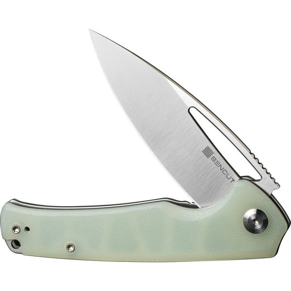 Sencut Mims Linerlock Folding Knife - Jade G10