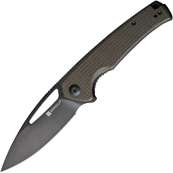 Sencut Mims Linerlock Folding Knife - Green Micarta