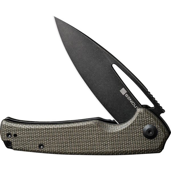 Sencut Mims Linerlock Folding Knife - Green Micarta