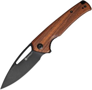 Sencut Mims Linerlock Folding Knife - Brown Wood