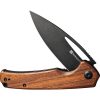 Sencut Mims Linerlock Folding Knife - Brown Wood