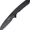 SENCUT Kyril Linerlock Folding Knife 3.13" Black Micarta