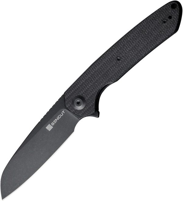 Sencut Kyril Linerlock Black Micarta - Sheepsfoot