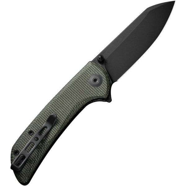 Sencut Fritch Linerlock Folding Knife - Green Micarta