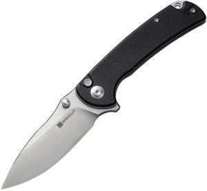 SENCUT Pulsewave Button Lock Black G10 Folding Knife